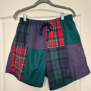Vintage Bayou Sport Patchwork Men's Swim Trunks Size Medium 80’s 90’s